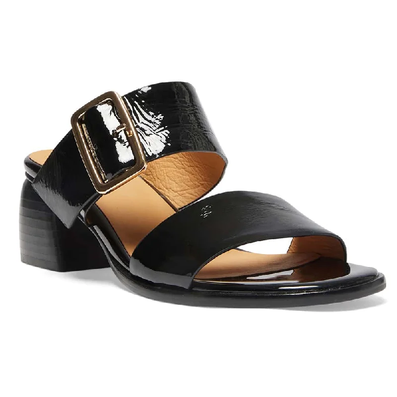 Percy Heel in Black Patent